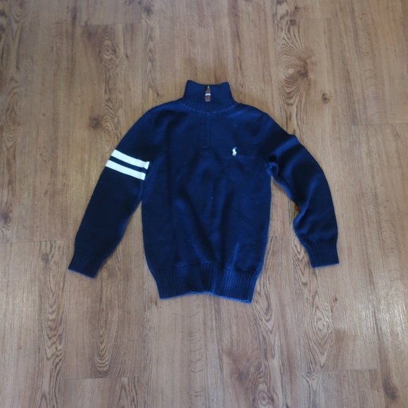 POLO RALPH LAUREN BLUE LABEL 1/4 ZIP SWEATER 7 * - Picture 5 of 9